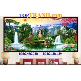 Tranh gắn đá non nước hữu tình